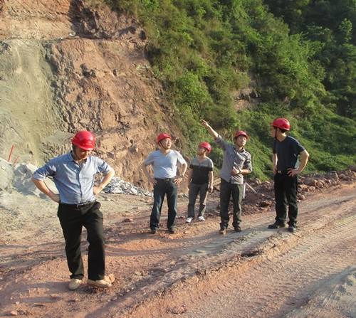 董蜀良、汪輝德到蟠龍湖水庫項目部檢查指導工作