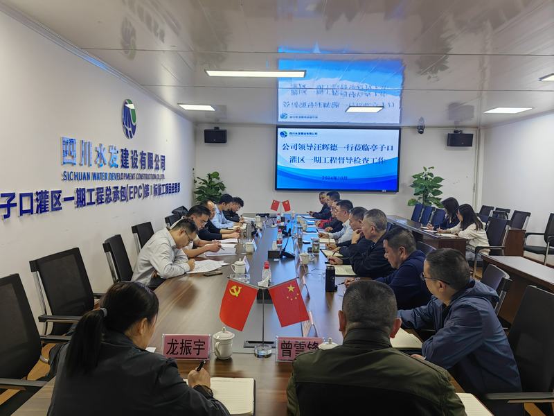 汪輝德帶隊赴亭子口灌區(qū)一期工程I標項目督導檢查